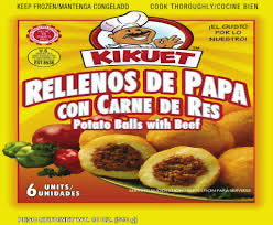RELLENOS DE PAPAS CON CARNE "KIKUET" (PAQUETE DE 6 UNIDADES)
